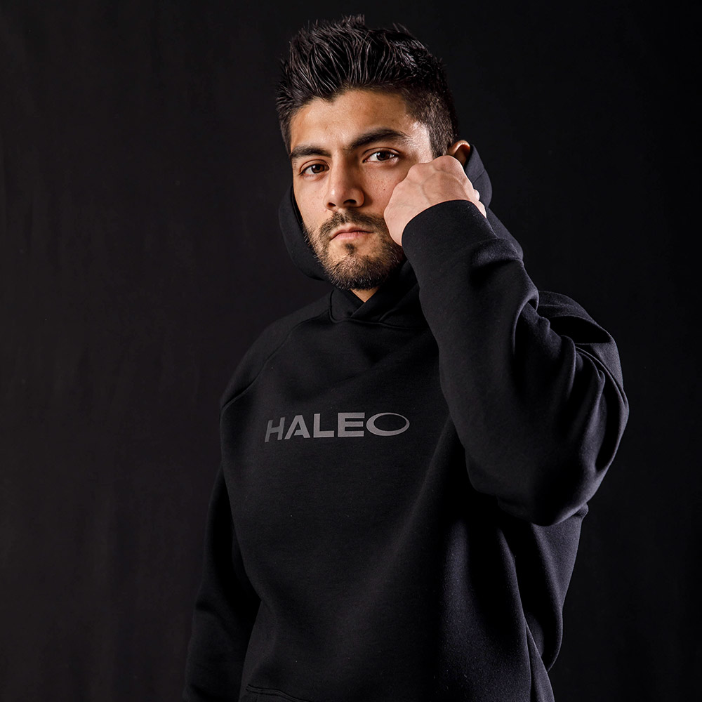 HALEO ELITE HOODIE BLACK LOGO